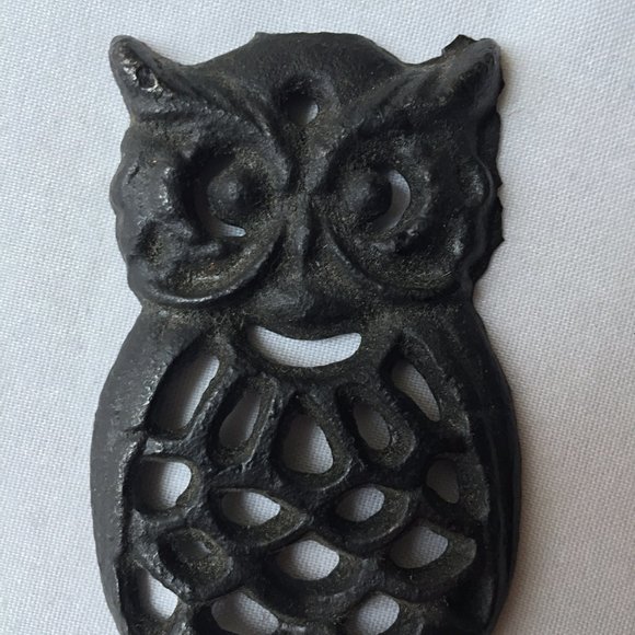 Retro 70s Cast Iron OWL Hook *Authentic Vintage* - Picture 5 of 7